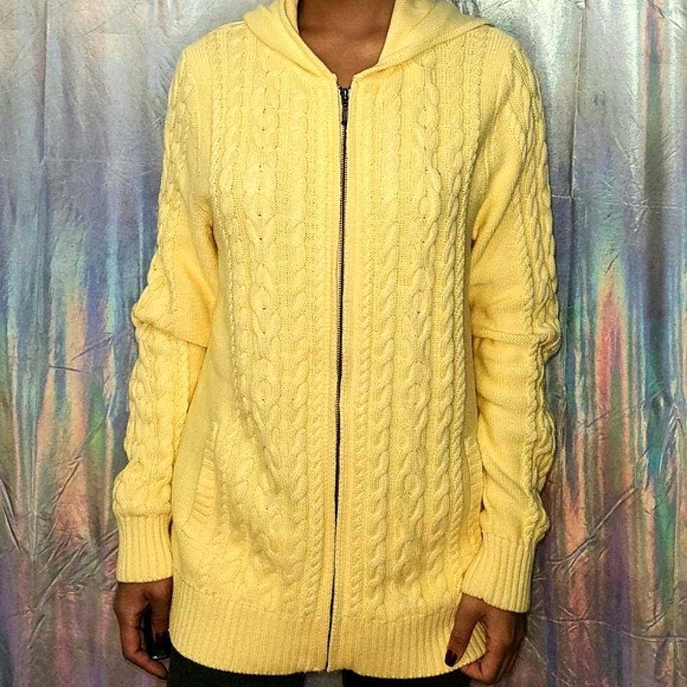 L.L. Bean Knitted Jacket with Hoodie